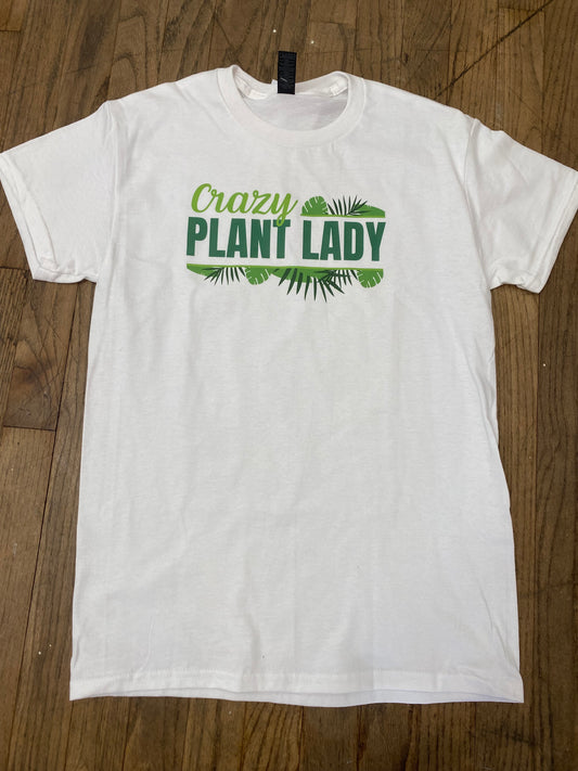 Crazy Plant Lady Tee - White
