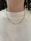 Allie Hearted Chain Necklace - Gold