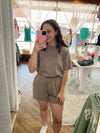 Zoe Scuba Shorts - Silken Taupe