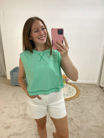 Kya A Line Jean Shorts - White