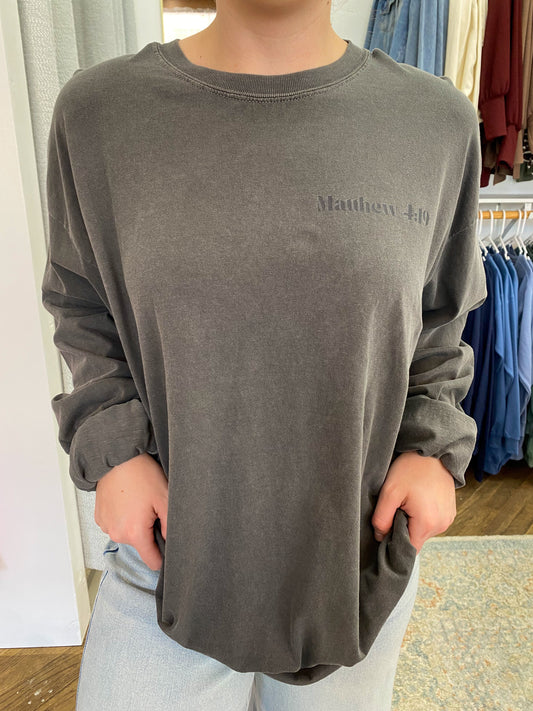 Fishers of Men Long Sleeve Tee - Pepper