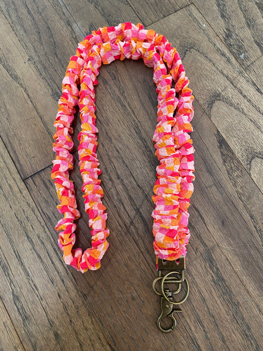 Madalynn Bright Checkered Lanyard