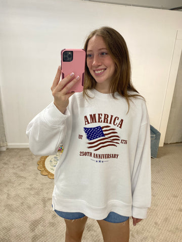 America 250th Sweatshirt - White