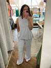 Sandy Cotton Blend Pants - Halogen Blue
