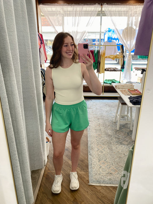 Tatum Soft Shorts - Apple Green