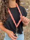 Madalynn Coral Gingham Lanyard