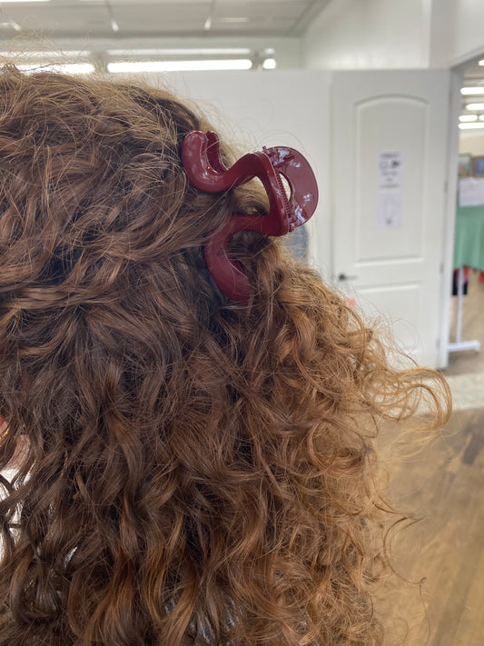 Jess Swirl Claw Clip - Magenta