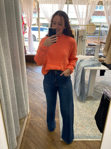 Ava Oversized Sweater - Salmon