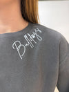 Bulldogs Cursive Collar Mid-Length Sweatshirt - Pepper