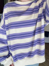 Kendall Oversized Sweatshirt Top - Lavender/Purple