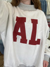 "Alabama" and "AL" Reversible Sweatshirt - Heather Grey