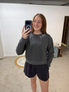 Bulldogs Cursive Collar Mid-Length Sweatshirt - Pepper