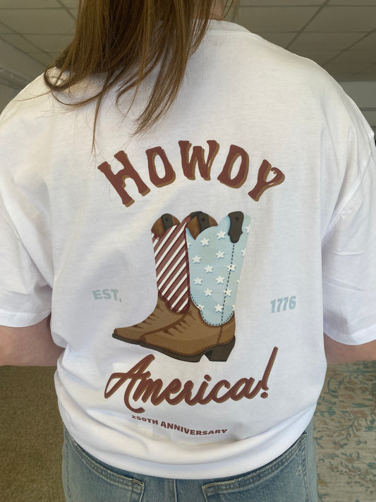Howdy America Tee - White