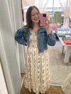 Maddie Floral Sleeveless Maxi Dress - Gold