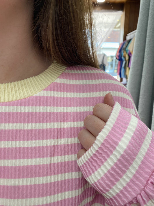 Lana Striped Ribbed Set - Top