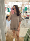 Zoe Scuba Shorts - Silken Taupe