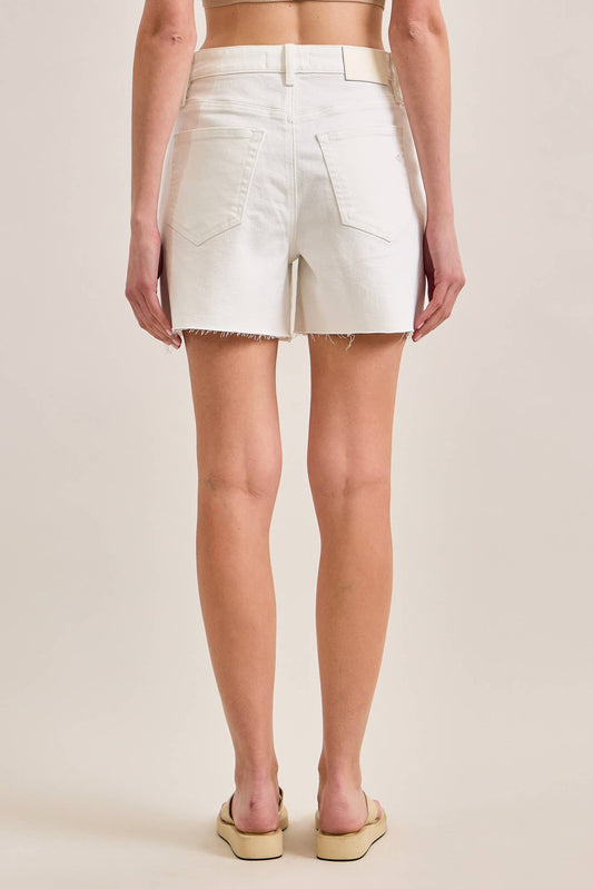 Kya A Line Jean Shorts - White