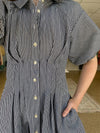 Briar Striped Pleated Waist Mini Dress