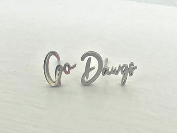Go Dawgs Stud Earrings - Silver