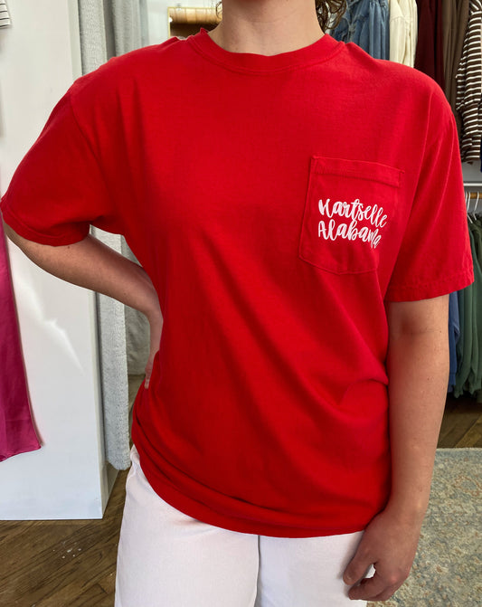 Hartselle Pocket Tee - Red