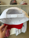 GOD BLESS AMERICA Embroidered Star Brim Trucker Hat - Red