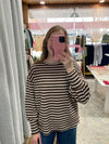 Wren Striped Sweater - Brown
