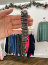Black and White Scrunchie Keychain