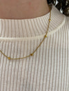 Allie Hearted Chain Necklace - Gold