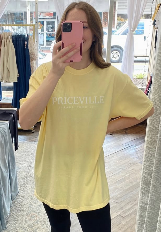 Priceville Established 1975 Tee - Butter Yellow