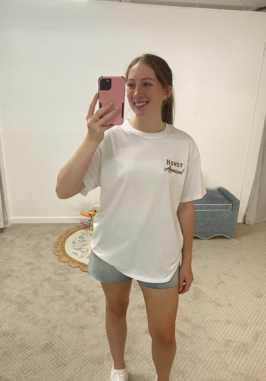 Howdy America Tee - White