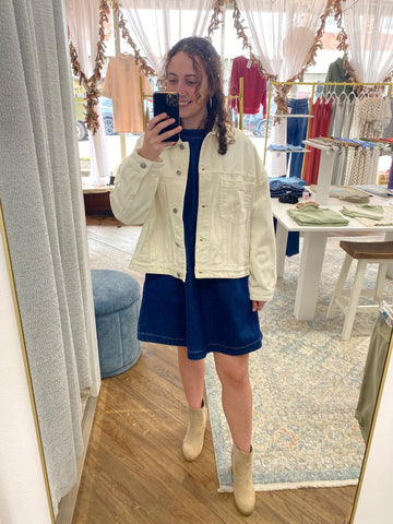 Sophie Denim Jacket - Cream