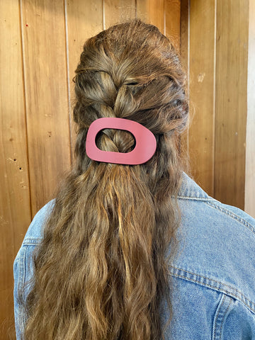 Braiden Flat Claw Clip - Wine