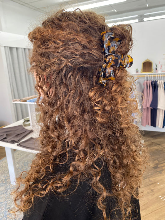 Freya Bow Claw Clip - Tortoise