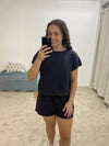 Gia Classic Rib Tee - Black