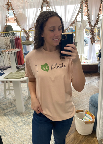 I Love Plants Tee - Dusty Rose