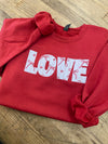 'LOVE' Sweatshirt - Cardinal Red