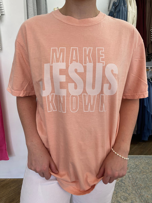 Make Jesus Known Tee - Peachy