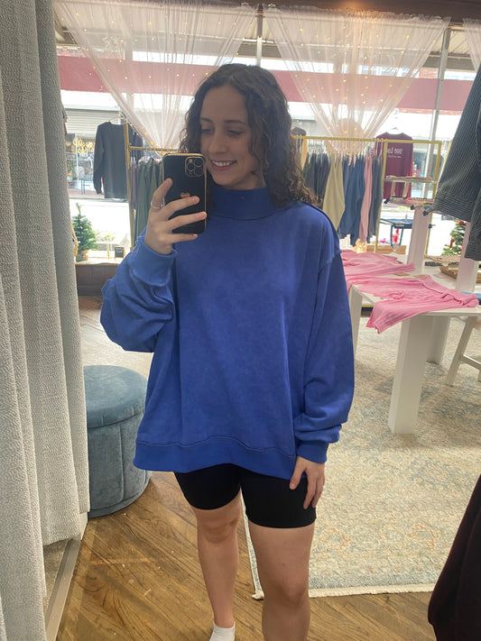 Jennie Oversized Sweatshirt - Royal
