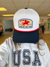 Land of the Free Embroidered Patch Rope Trucker Hat