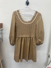 Cassie Sweater Mix Mini Dress - Tan
