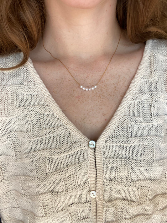 Delphine Pearls Necklace - Gold