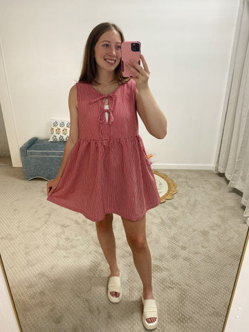 Rowan Mini Stripe Bowknot Dress