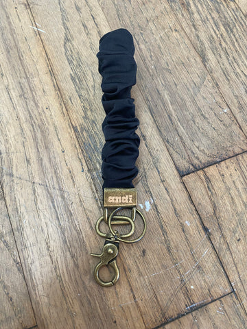 Black Luxe Scrunchie Keychain