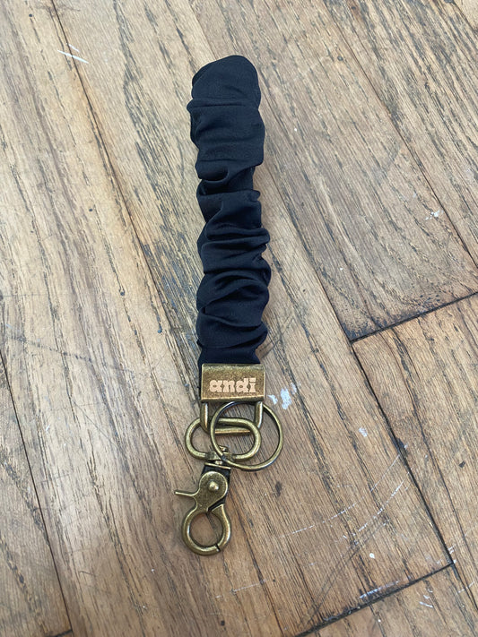 Black Luxe Scrunchie Keychain