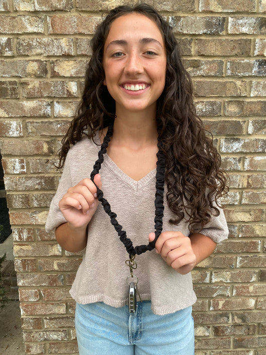 Madalynn Black Luxe Lanyard
