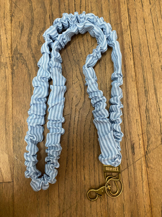 Madalynn Blue Striped Lanyard