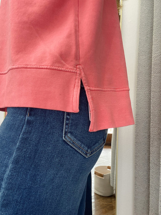 Brooke Crew Neck Sweatshirt - Hibiscus