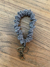 Black and White Scrunchie Keychain