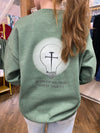 My Light and Salvation Sweatshirt - Heather Dark Green