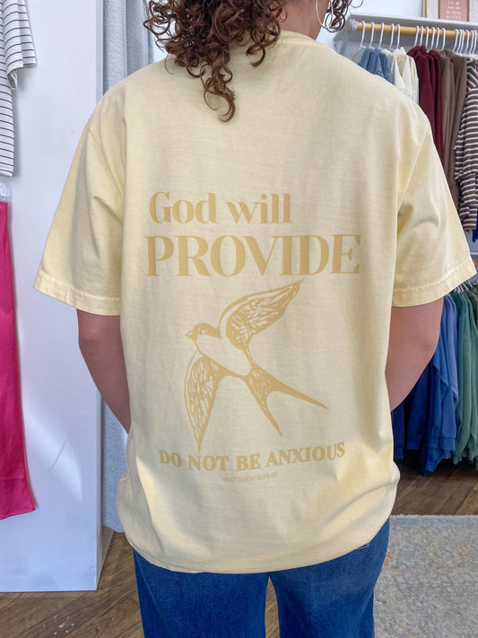 God Will Provide Tee - Buttermilk